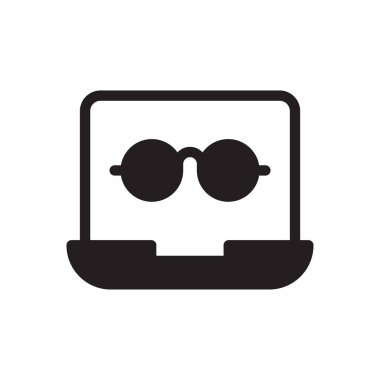 dizüstü bilgisayar vektörü düz simgesi