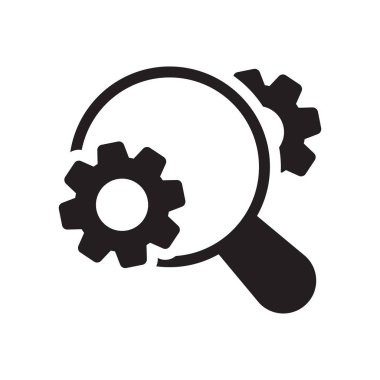 dişli vektör simgesi düz simge