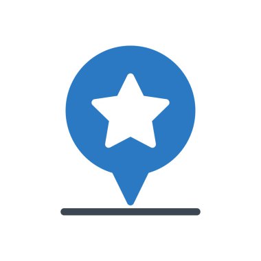 konum vektör renk simgesi