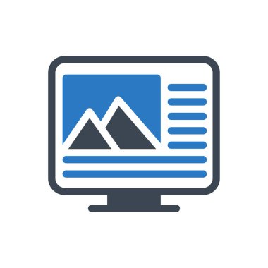 ekran vektörü renk simgesi