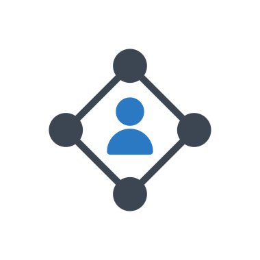 bağlantı vektörü renk simgesi