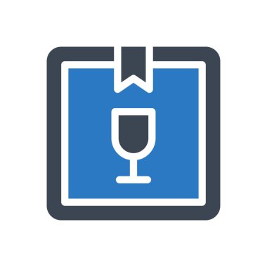 kırılgan vektör renk simgesi