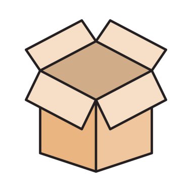 kutu vektörü düz renk simgesi