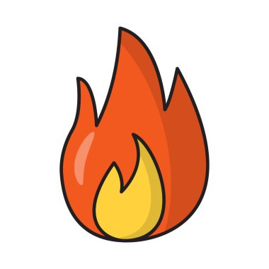 alev vektörü düz renk simgesi