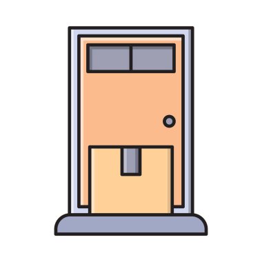 parsel vektör düz renk simgesi