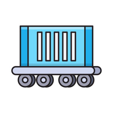 nakliye vektörü düz renk simgesi