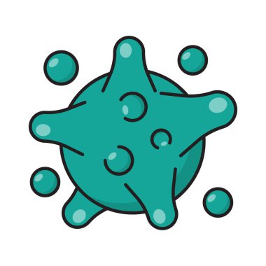 Virüs vektörü düz renk simgesi