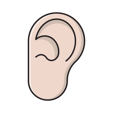 vektör düz renk simgesini duy