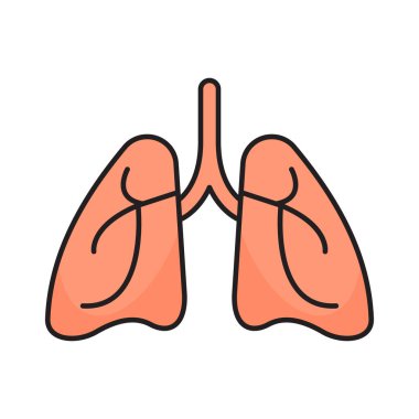 nefes vektörü düz renk simgesi