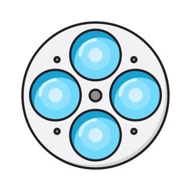 ışık vektörü düz renk simgesi