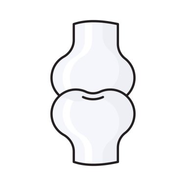 iskelet vektör düz renk simgesi