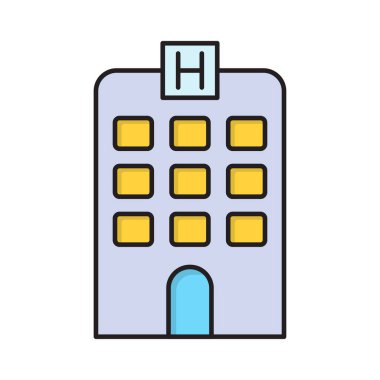 Klinik vektör düz renk simgesi