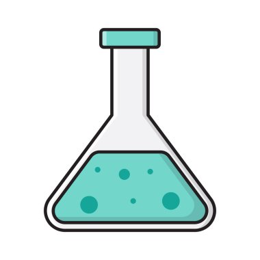 beher vektörü düz renk simgesi