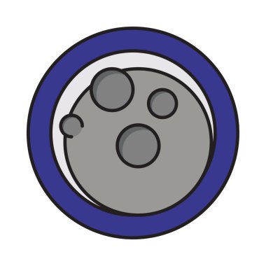 gece vektörü düz renk simgesi