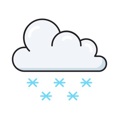 kar tanesi vektörü düz renk simgesi