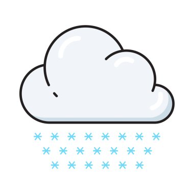 kar tanesi vektörü düz renk simgesi