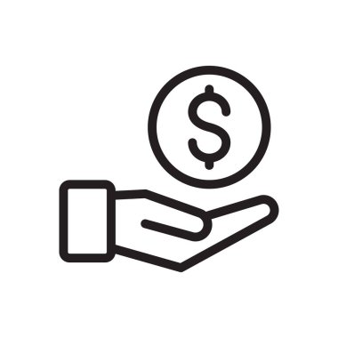 dikkat vektörü ince çizgi simgesi