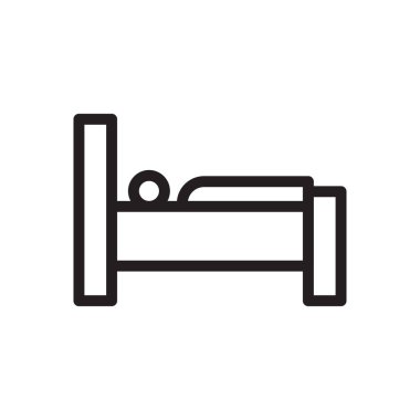 uyku vektörü ince çizgi simgesi