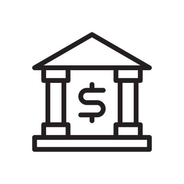 Dolar vektör ince çizgi simgesi