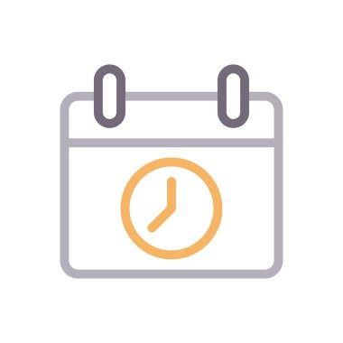 tarih vektör renk çizgisi simgesi