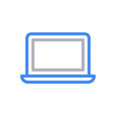 dizüstü bilgisayar vektörü renk çizgisi simgesi