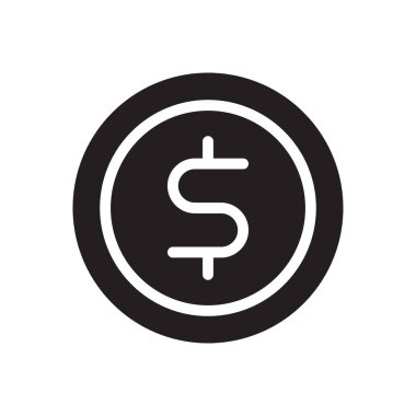 Bozuk para vektörü düz simgesi