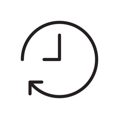 saat vektörü ince çizgi simgesi