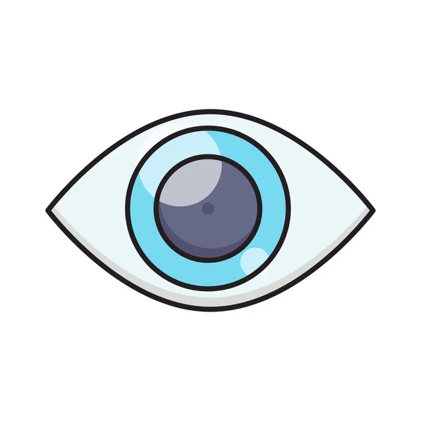 Auge Vektor Flache Farbe Symbol — Stockvektor