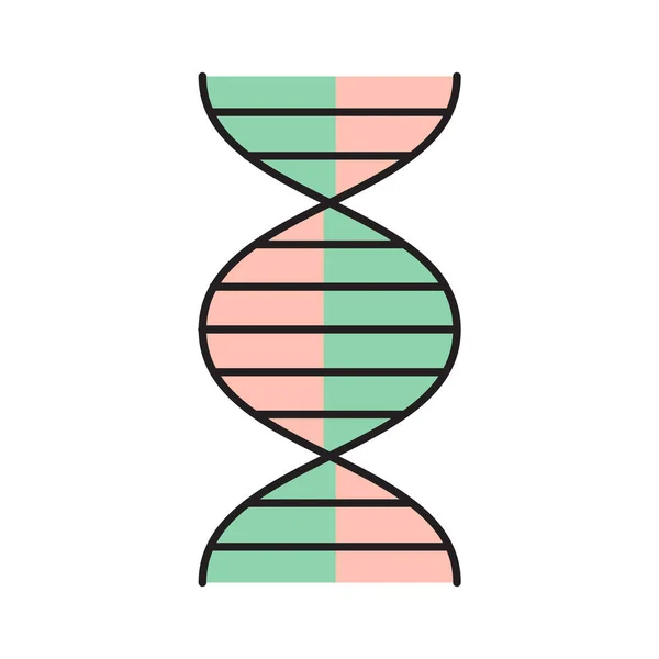 Genetik Vektor Flache Farbe Symbol — Stockvektor