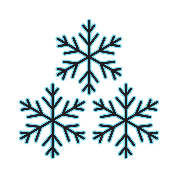 Sneeuw Vector Vlakke Kleur Pictogram — Stockvector