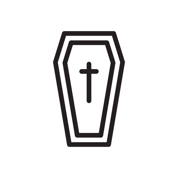 Dead Vector Thin Line Icon — 图库矢量图片