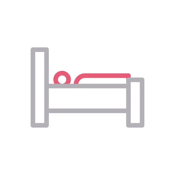 Sleep Vector Color Line Icon — Stock Vector