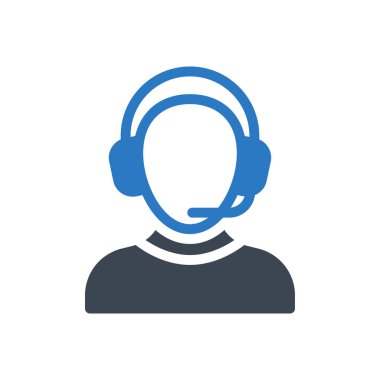 customer care vector glyph color icon 