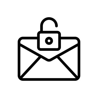 mesaj vektörü ince çizgi simgesi