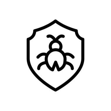 Güvenlik vektörü ince çizgi simgesi