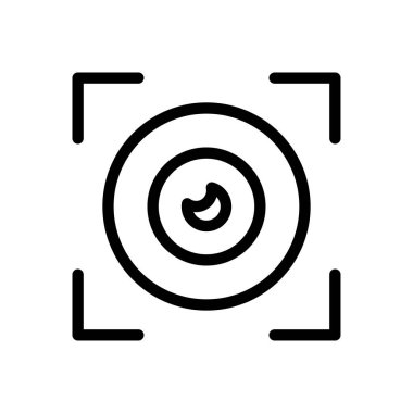 kamera vektörü ince çizgi simgesi