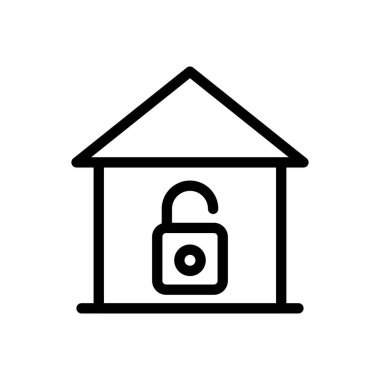 ev vektörü ince çizgi simgesi