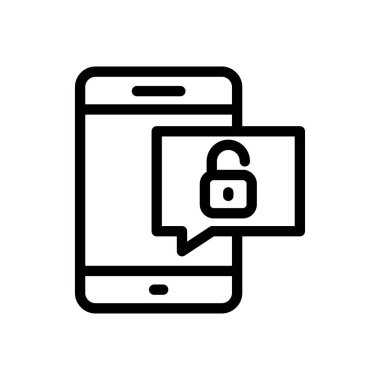 mesaj vektörü ince çizgi simgesi