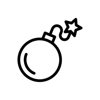 bomba vektör ince çizgi simgesi