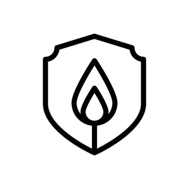 Güvenlik vektörü ince çizgi simgesi