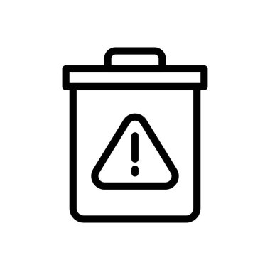 trashcan  vector thin line icon