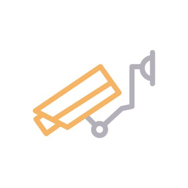 Güvenlik kamerası vektör renk çizgisi simgesi