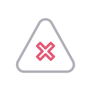 Uyarı vektör renk çizgisi simgesi