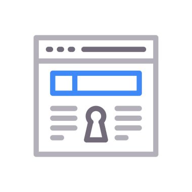 tarayıcı vektör renk çizgisi simgesi