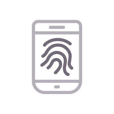 parmak kilidi vektör renk çizgisi simgesi