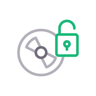 Koruma vektörü renk çizgisi simgesi