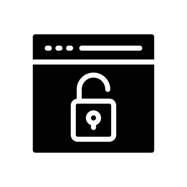 vektör kabartma düz simgesini aç