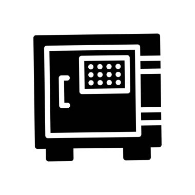 Güvenlik kutusu vektör düz simgesi