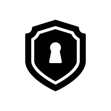 Kalkan vektörü düz simgesi