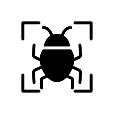 Virüs vektör düz simgesi